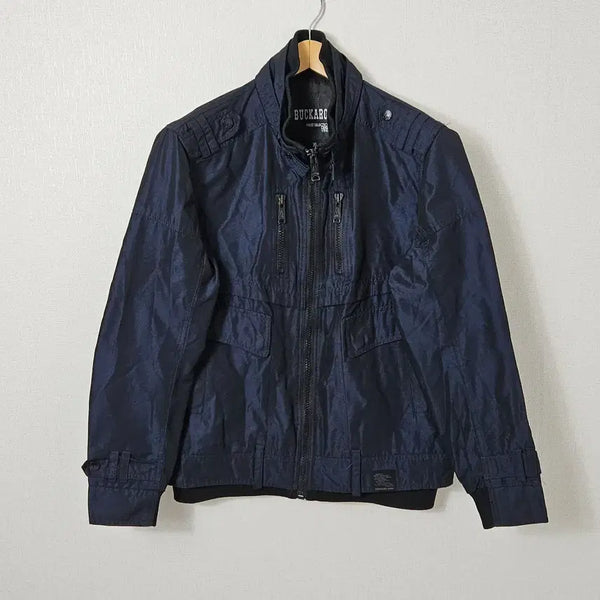 [BUNJANG] Buckaroo Rock Chic Cargo Pocket High Neck Spring Bomber Jacket / 버커루 락시크 카고포켓 봄버자켓 하이넥 빈티지 유틸리티 블루종 XL