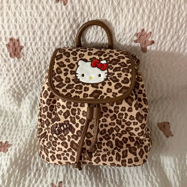[BUNJANG] Hello Kitty Leopard Mini Backpack / (새상품) 헬로키티 레오파드 호피 미니 백팩