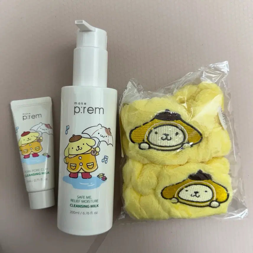 [BUNJANG] Make P:rem Cleansing Milk with Pompompurin Wristband / 메이크프렘 폼폼푸린 클렌징밀크 손목세안밴드