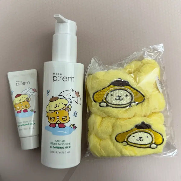 [BUNJANG] Make P:rem Cleansing Milk with Pompompurin Wristband / 메이크프렘 폼폼푸린 클렌징밀크 손목세안밴드