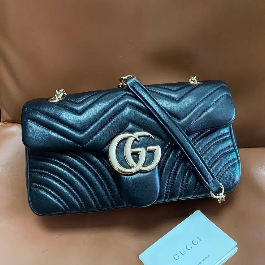 [BUNJANG] Gucci Marmont Leather Mini Bag / Guccl 마몽트 가죽 미니 백 판매합니다