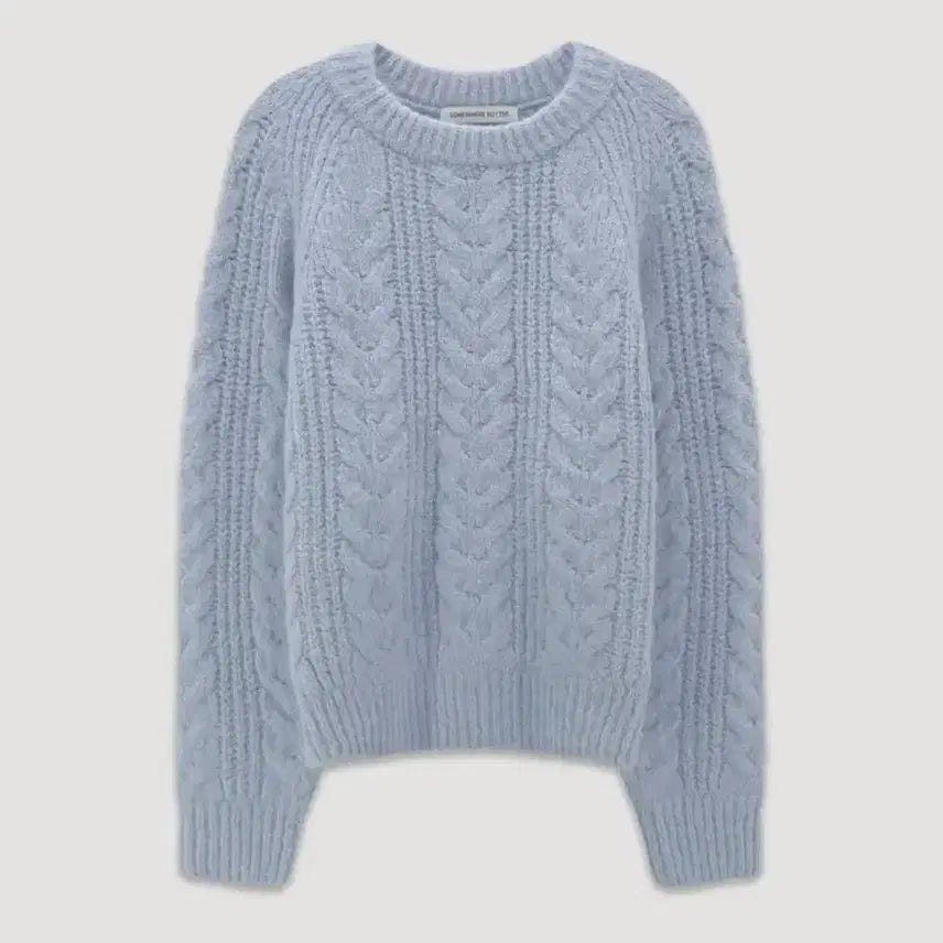 [BUNJANG] Somewhere Butter Alpaca Knit Light Blue / 썸웨어버터 알파카 니트 라이트블루