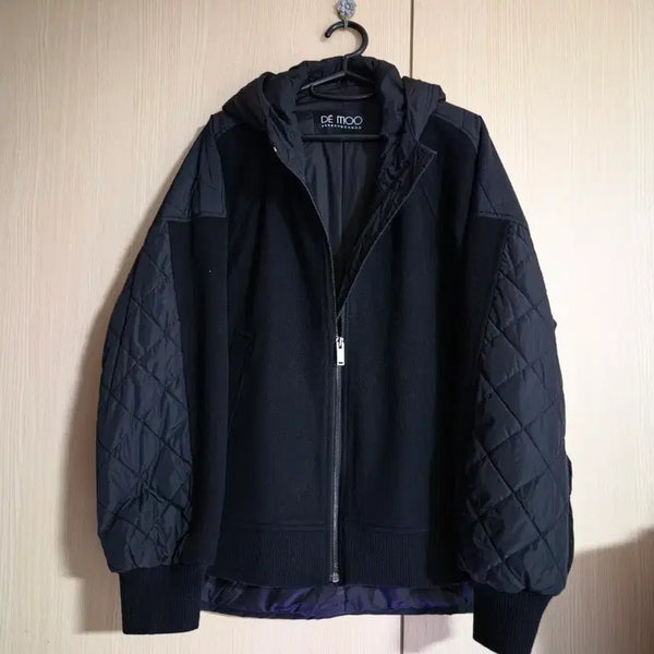 [BUNJANG] DEMU Black Transitional Outerwear, One Size (Fits 55-77) / 데무박춘무 여자 블랙 간절기 아우터 프리(55~77)사이즈