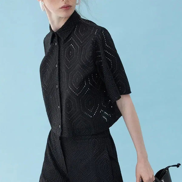 [BUNJANG] Marella By Max Mara Eyelet Blouse US4 / (새상품)막스마라 마렐라 아일렛 블라우스 US4