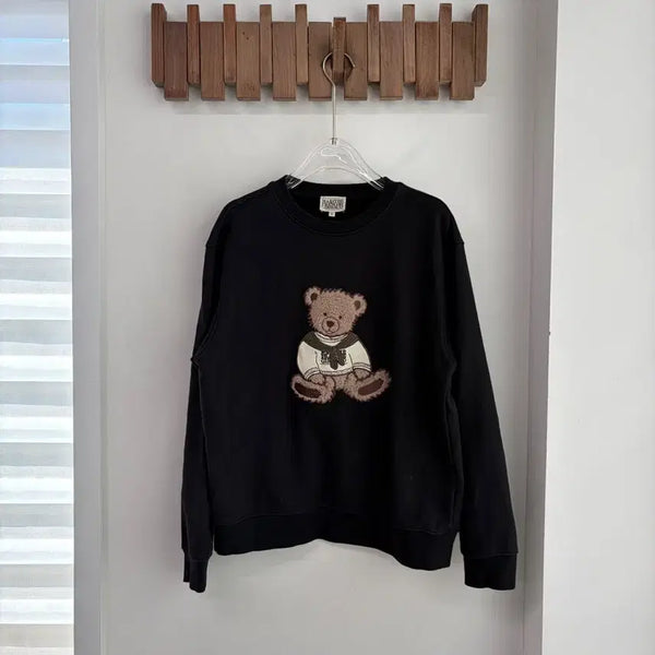 [BUNJANG] Marithe Francois Girbaud Teddy Bear Fleece Sweatshirt / 마리떼프랑소와저버 테디베어 부클 맨투맨