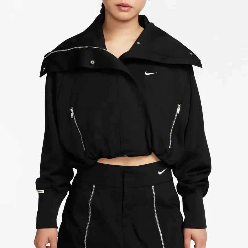 [BUNJANG] Nike NSW Black Crop Jacket (Size S) / 나이키 NSW 블랙 크롭 자켓 S