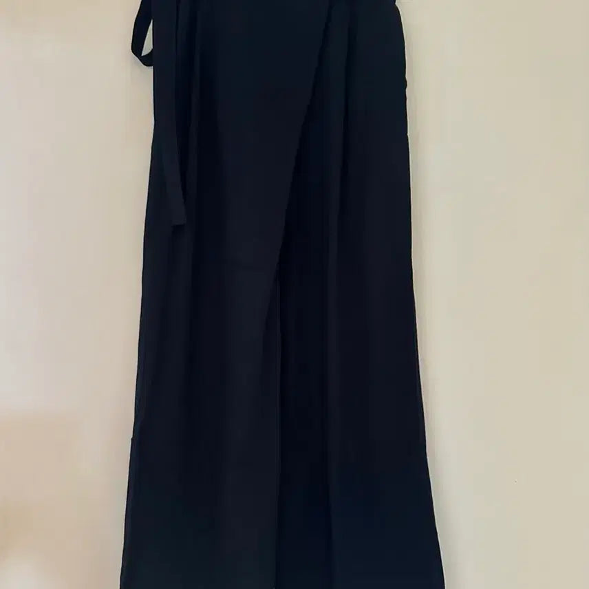 [BUNJANG] Navy Wrap Wide Pants - Size M / 네이비 랩 와이드 팬츠