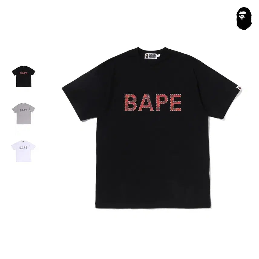 [BUNJANG] BAPE Rhinestone Logo T-Shirt / 베이프 라인스톤 로고 티셔츠