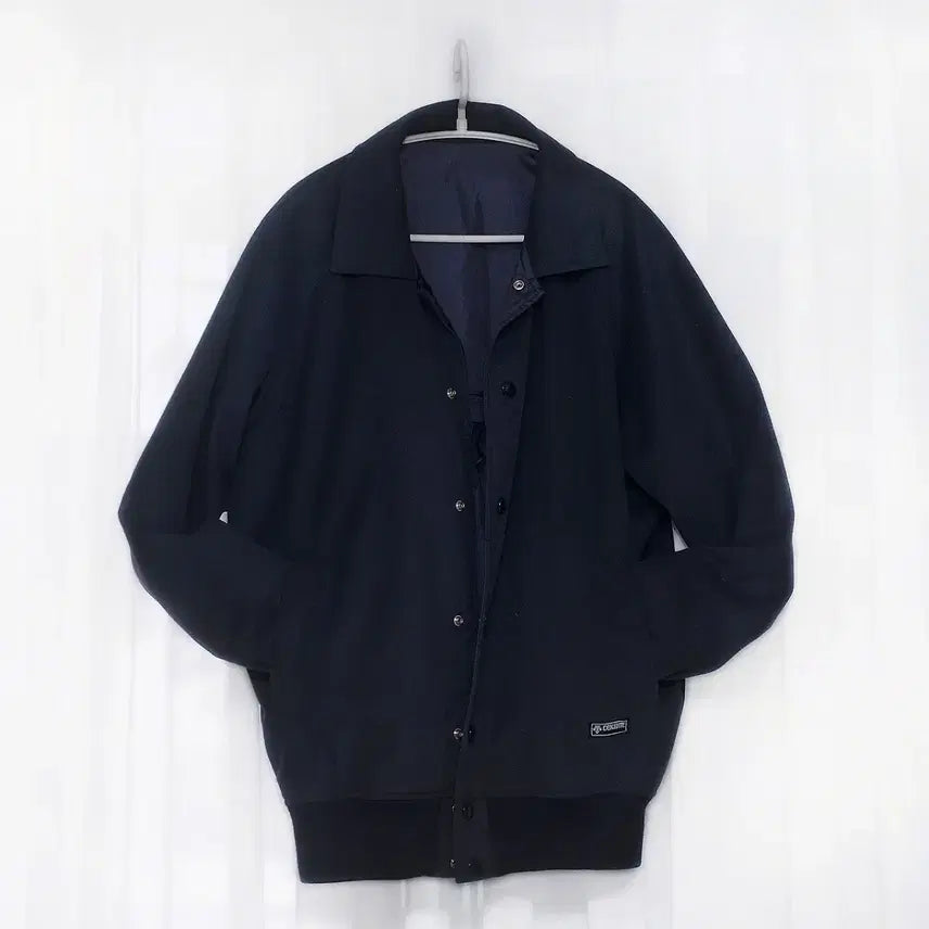[BUNJANG] Descente Reversible Wool Blouson & Woven Button Jacket / 데상트 리버시블 울블루종 우븐 버튼자켓 (100)