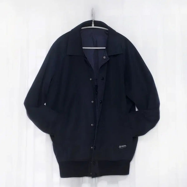 [BUNJANG] Descente Reversible Wool Blouson & Woven Button Jacket / 데상트 리버시블 울블루종 우븐 버튼자켓 (100)