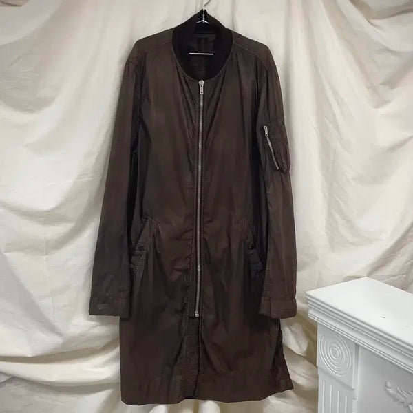 [BUNJANG] Rick Owens DRKSHDW Long Bomber Jacket Brown / 릭오웬스 다크쉐도우 롱봄버 자켓 브라운