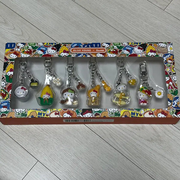 [BUNJANG] Hello Kitty Dining Set Keyring / 올리브영 지역 키티 키링 식사세트 택포 85000