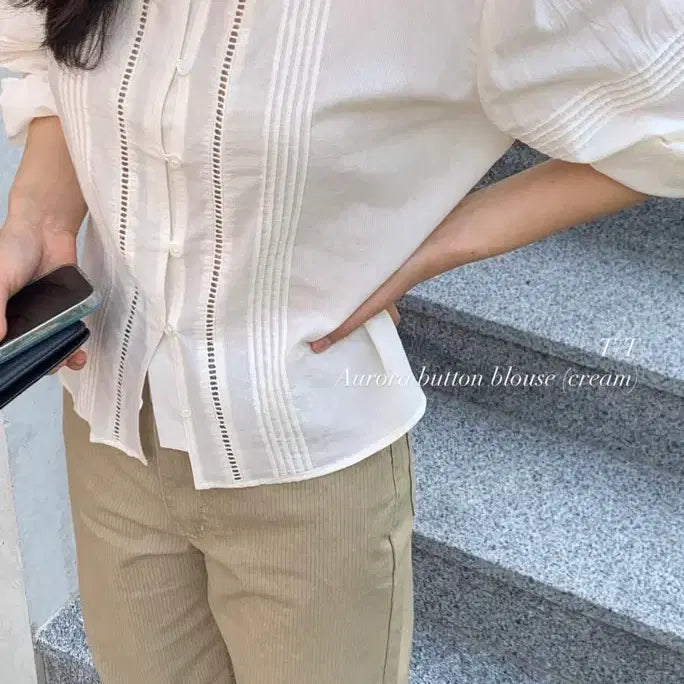 [BUNJANG] Thanat Aurora Button Blouse / 타낫 aurora button blouse