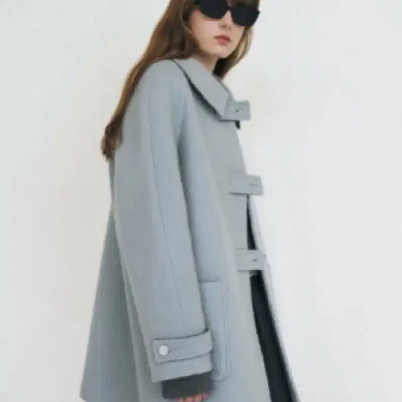 [BUNJANG] Marron Edition Half Coat Sky Blue M / 마론에디션 하프 코트 하늘색 M