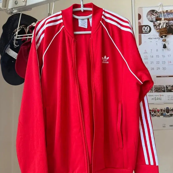 [BUNJANG] Adidas 3-Stripes Track Top Red / 아디다스 삼선 트랙탑 레드
