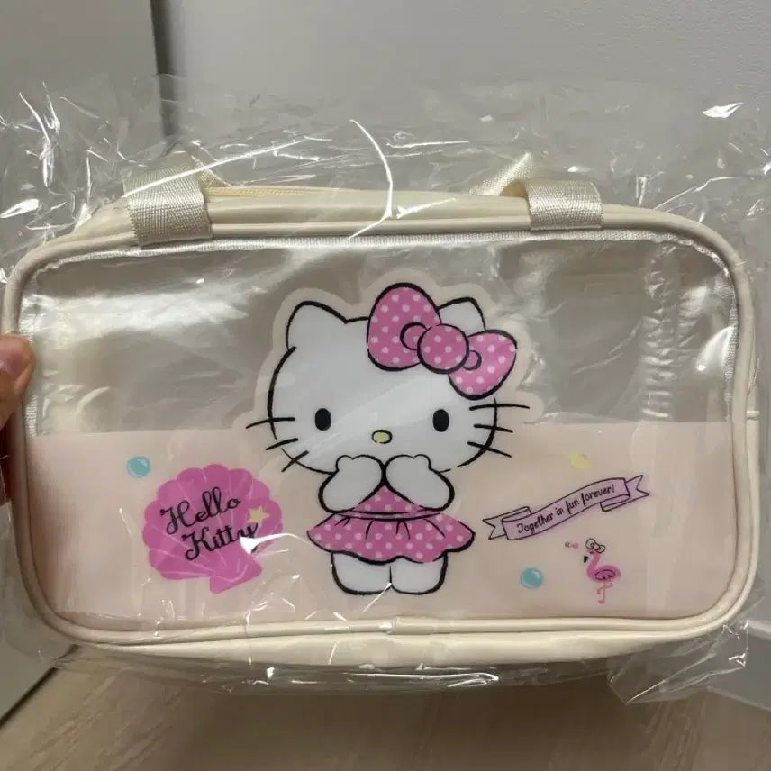 [BUNJANG] Hello Kitty Transparent Pouch 26cm x 16cm / 헬로키티 투명가방(가로26세로16cm)