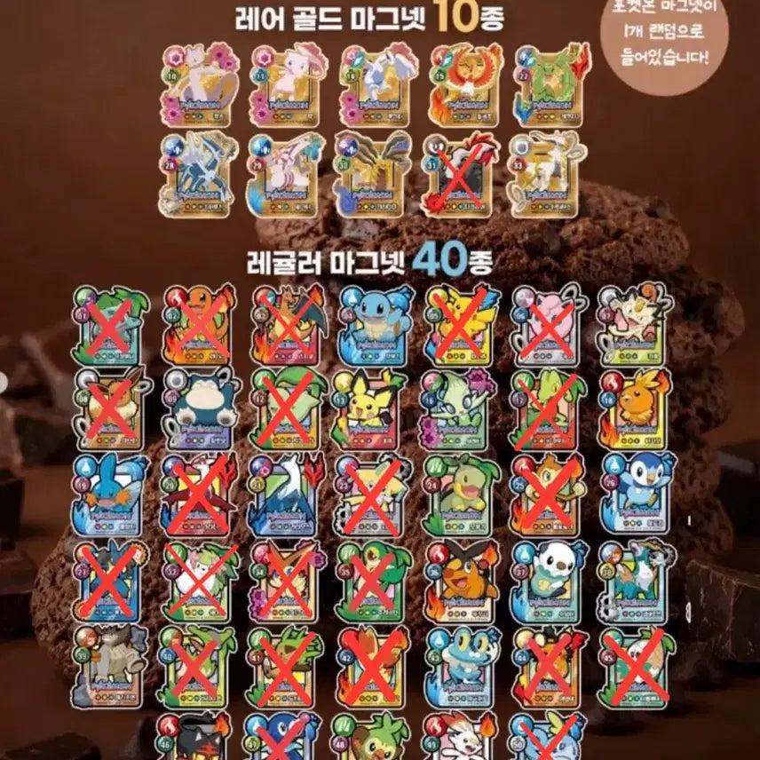 [BUNJANG] Pokemon Choco Chip Cookie Magnet - Mint Condition Sealed / 포켓몬 초코칩 몬스터 쿠키 마그넷 교환