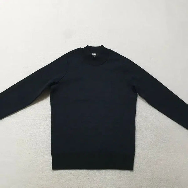 [BUNJANG] DKNY Black Navy Pattern Long Sleeve Knit Sweater M / DKNY 블랙 네이비패턴 긴팔 니트 M 여성90
