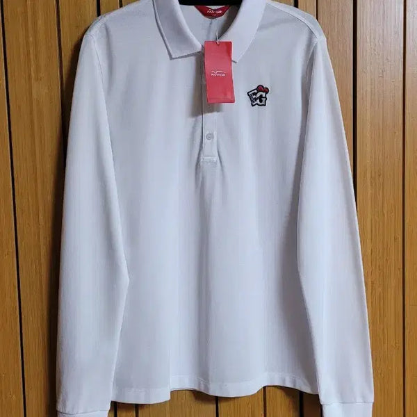 [BUNJANG] Phantom Women's Basic Logo Embroidery Collar T-Shirt / 팬텀 여성 베이직 로고 자수 포인트 카라 티셔츠 (새상품)