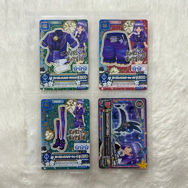 [BUNJANG] Aikatsu! Sumire Violet Hatter Set & Gothic Feather Brim Accessory / 아이카츠 카드 스미레 바이올렛 해터 세트 + 고딕 페더 브림 악세 일판 리라 동화 로리고딕 아이엠스타