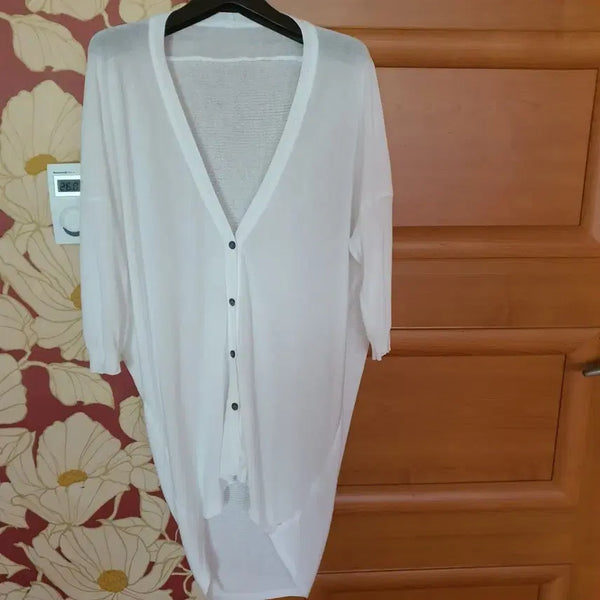 [BUNJANG] White Knit Cardigan / 화이트  니트 가디건. 새제