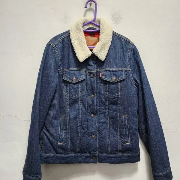 [BUNJANG] Levi's Goose Down Sherpa Denim Jacket / 리바이스 구스다운 쉐르파 청자켓