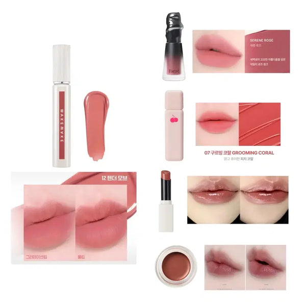 [BUNJANG] WAKEMAKE Water Blurring Fixing Tint (Tender Mauve) Set / 미개봉) 웨이크메이크 워터블러링 픽싱틴트 텐더모브 + 립 / 섀도우
