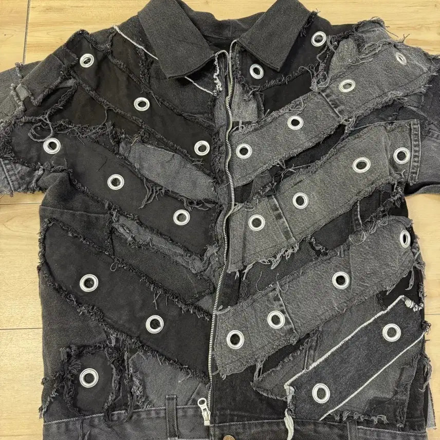 [BUNJANG] Vintage Denim Washed Jacket (Self-Designed and Produced) / 빈티지 데님 워싱 자켓(자체 디자인 및 제작)