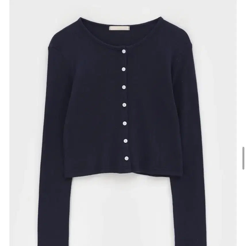 [BUNJANG] Blackup Lesie Basic Punching Cardigan Navy / 블랙업 르시에 베이직 펀칭 가디건 네이비