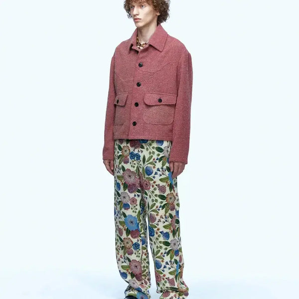 [BUNJANG] Andersson Bell Flover Jacquard Beach Pants Ivory / 앤더슨벨 플로버 자카드 비치 팬츠 apa555m(IVORY)