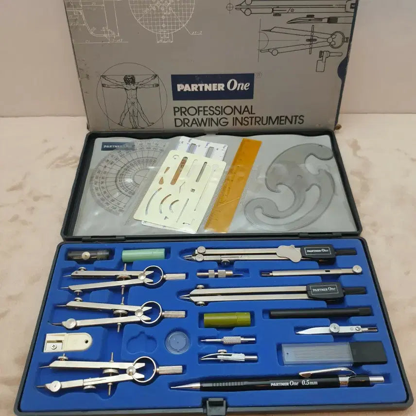 [BUNJANG] Partner Drawing Set / 파트너원 제도기 풀 세트 제도 드로잉