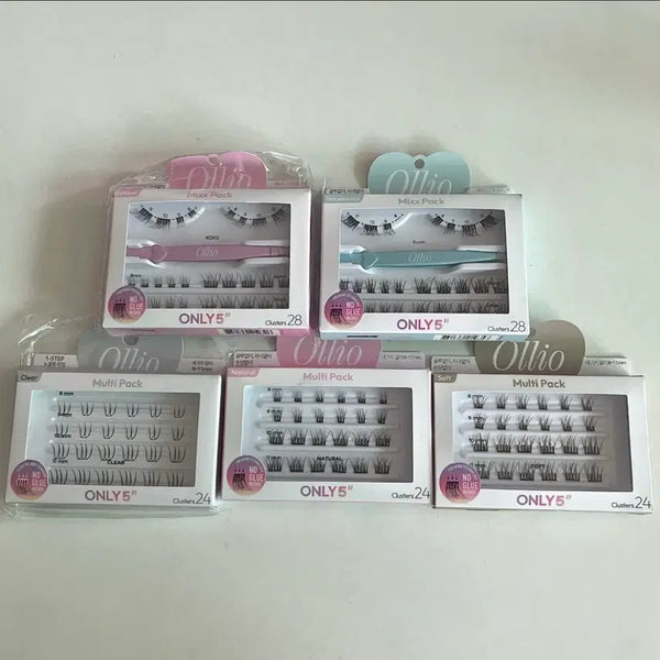 [BUNJANG] Olio No-Glue Eyelash Multi-Pack + Mix-Pack with Tweezers Set / 올리오)노글루 속눈썹 멀티팩+믹스팩(트위저세트)