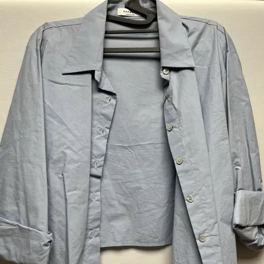 [BUNJANG] Sky Blue Basic Fit Shirt / 소라색 셔츠