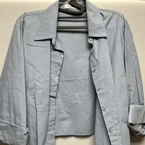 [BUNJANG] Sky Blue Basic Fit Shirt / 소라색 셔츠