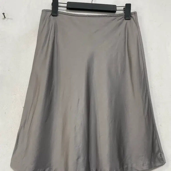 [BUNJANG] N7032 Silky Satin Skirt / N7032 Fre 실키새틴 스커트.