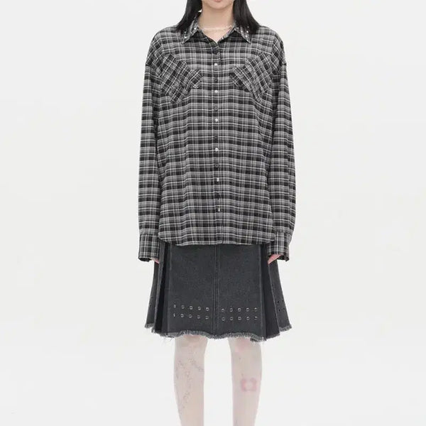 [BUNJANG] Type Service Check Shirt / 타입서비스 체크셔츠