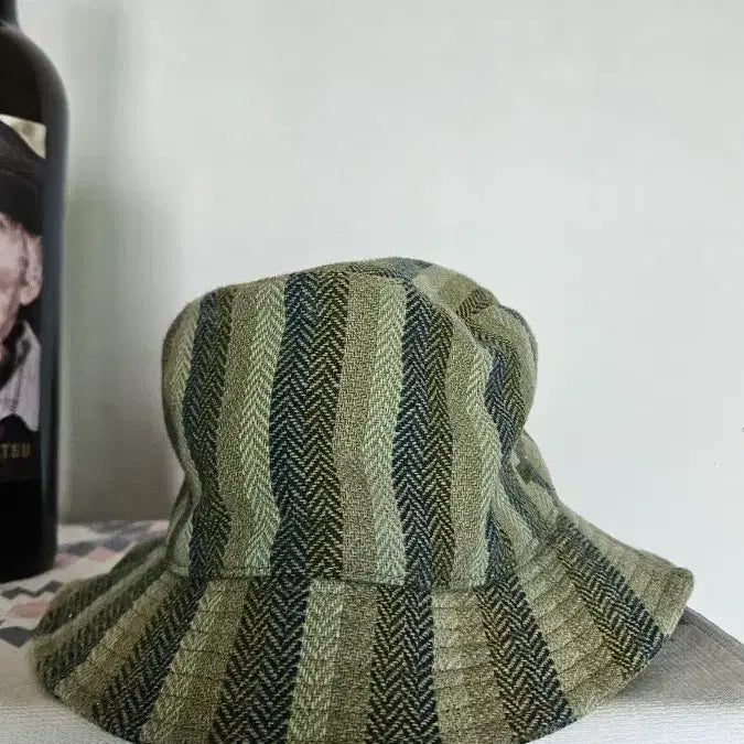 [BUNJANG] Kangol Striped Pattern Bucket Hat / 캉골 스트라이프 패턴 벙거지 모자