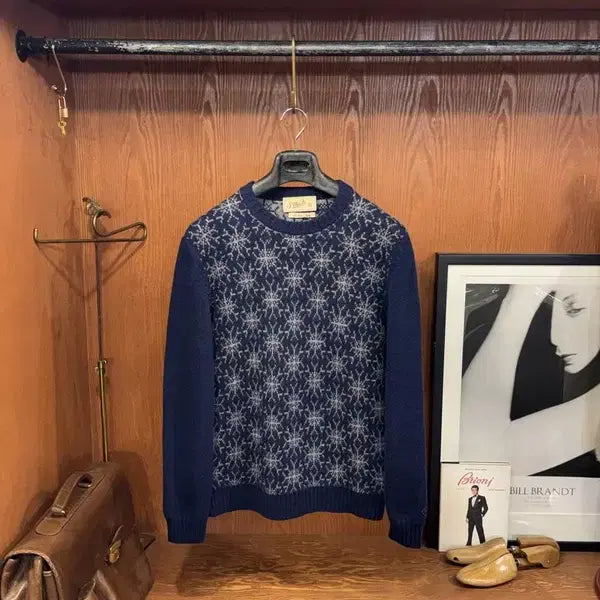 [BUNJANG] S.Moritz Virgin Wool Snow Pattern Knitwear / 에스모리츠 니트 95~슬림100