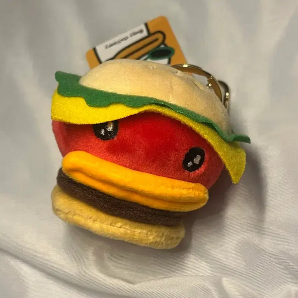 [BUNJANG] Dumb Duck Hamburger Keychain / 몽총한 오리 햄버거 키링