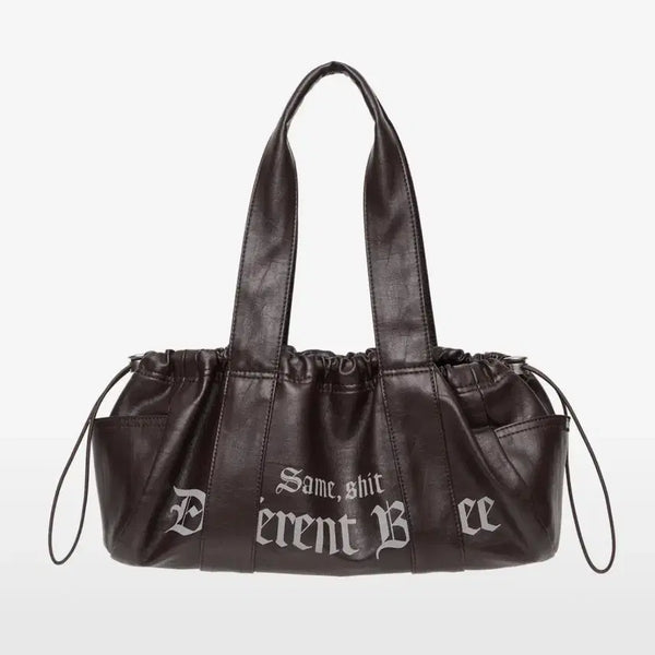 [BUNJANG] Baddie Shirring Duffel Bag Deep Brown / 새상품)배디 숄더백 더플백 Shirring Duffel Bag Deep Brown