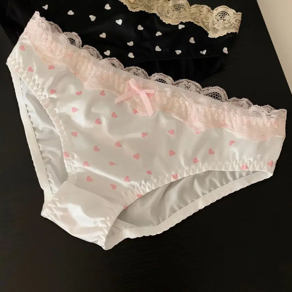 [BUNJANG] Heart Pattern Lace Panties / 하트 패턴 레이스 팬티