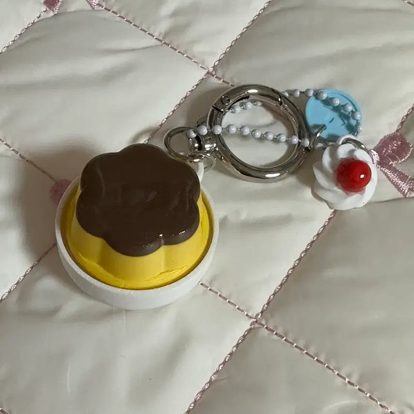 [BUNJANG] FP PUDDING Clicker Keycap Keyring + PUDDING Single Set / 에푸에푸 푸딩 클리커 클릭커 키캡 키링 + 푸딩 단품 세트