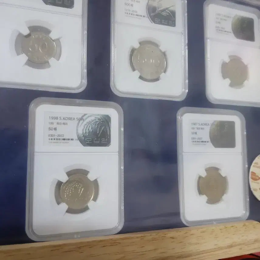 [BUNJANG] 5-Type Error Coin Set (10th, 50th, 500th Anniversary) / 10주 50주 500주 5종 화전에러