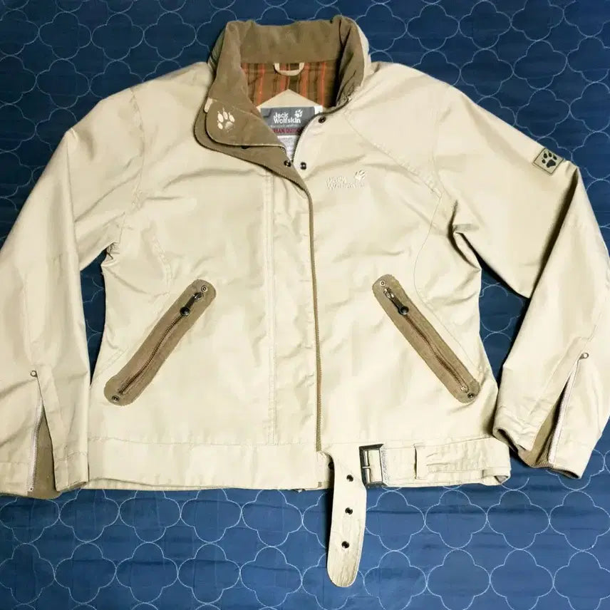 [BUNJANG] Jack Wolfskin Outdoor Stormlock Wind Classic Jacket Beige / (독일) 잭울프스킨 아웃도어 스톰락 윈드 클래식 자켓 베이지 (L)