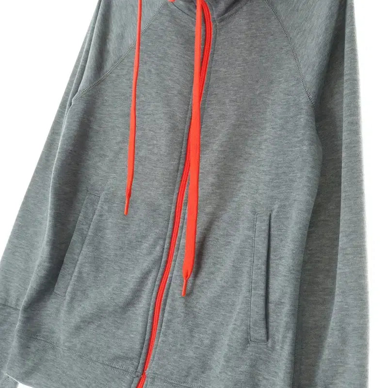 [BUNJANG] Adidas Functional Hooded Zip-Up Sweatshirt - Grey / W(S-M) 아디다스 후드집업 그레이 기능성 운동 러닝-H38412