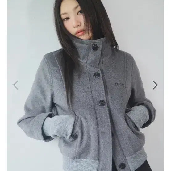 [BUNJANG] AZZ.ON Dumbo Wool Jacket Grey / 애즈온 덤보 울 자켓 그레이