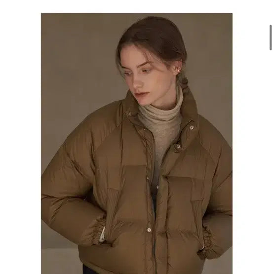 [BUNJANG] SIYAZU Camel Short Padded Jacket / 시야쥬 카멜 숏패딩