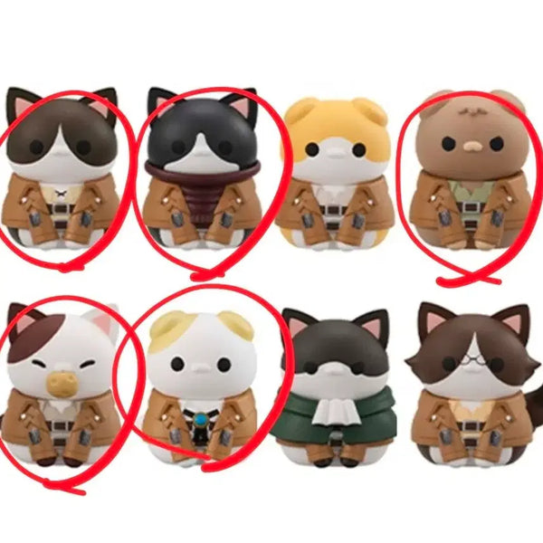 [BUNJANG] Attack on Titan Mega Cat 5-Piece Bundle Set (Includes Eren, Mikasa) / 진격의 거인 진격거 메가캣 5종 일괄 - 에렌, 미카사 포함