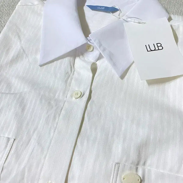 [BUNJANG] LUB Striped Long Shirt / LUB 스트라이프롱셔츠(새상품)