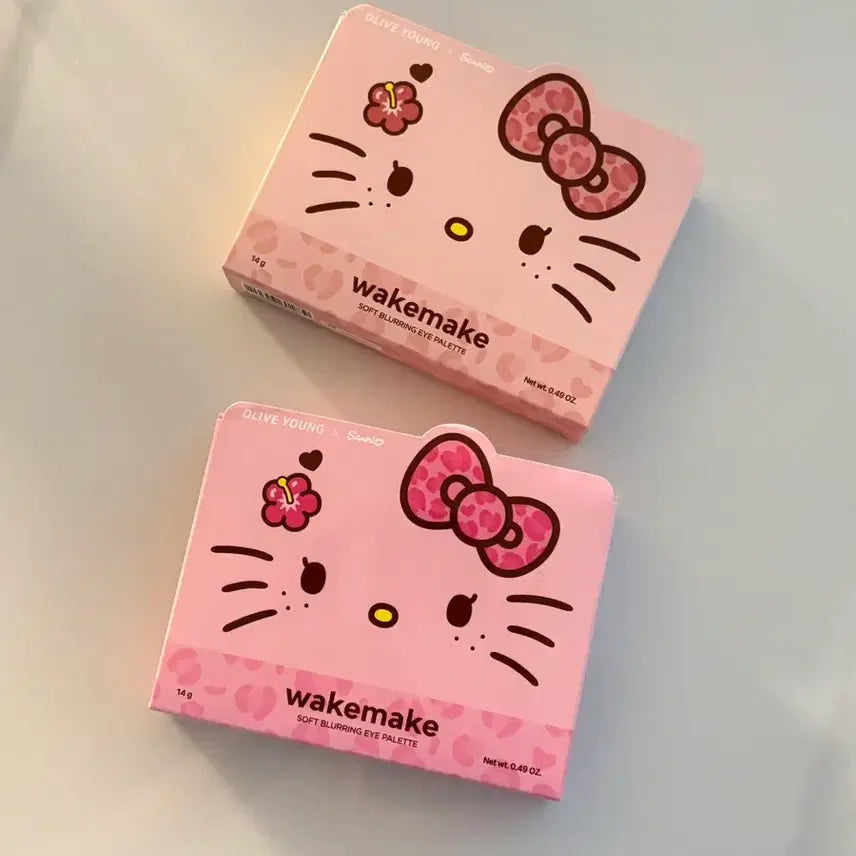 [BUNJANG] WakeMake Leopard Hello Kitty Soft Blurring Eye Palette #31 Pink Like Blurring / 웨이크메이크 레오파드 키티 소프트 블러링 아이팔레트 31 핑크라이크블러링